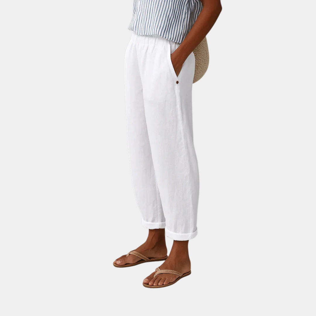 Florencia | Pantalón Confortable Efecto Lino
