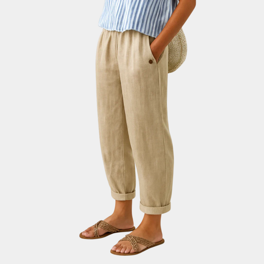 Florencia | Pantalón Confortable Efecto Lino