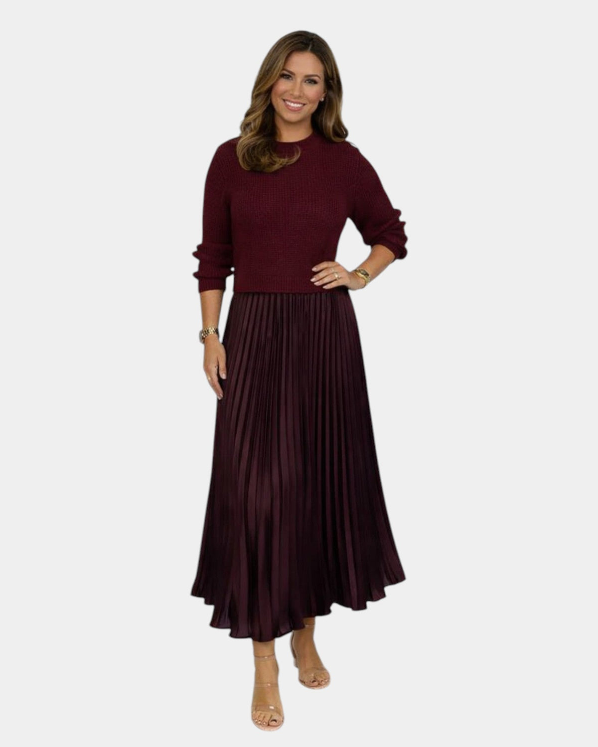 Béatris | Vestido efecto blusa