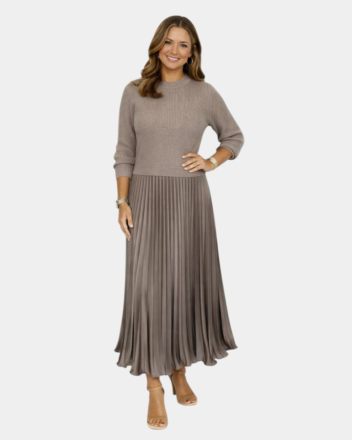 Béatris | Vestido efecto blusa