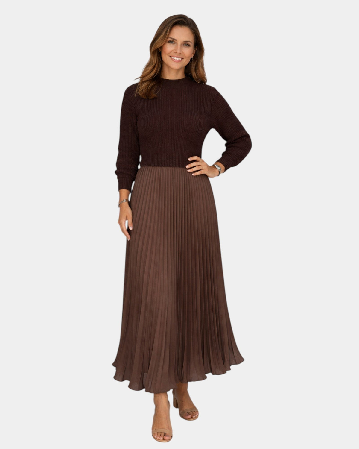 Béatris | Vestido efecto blusa