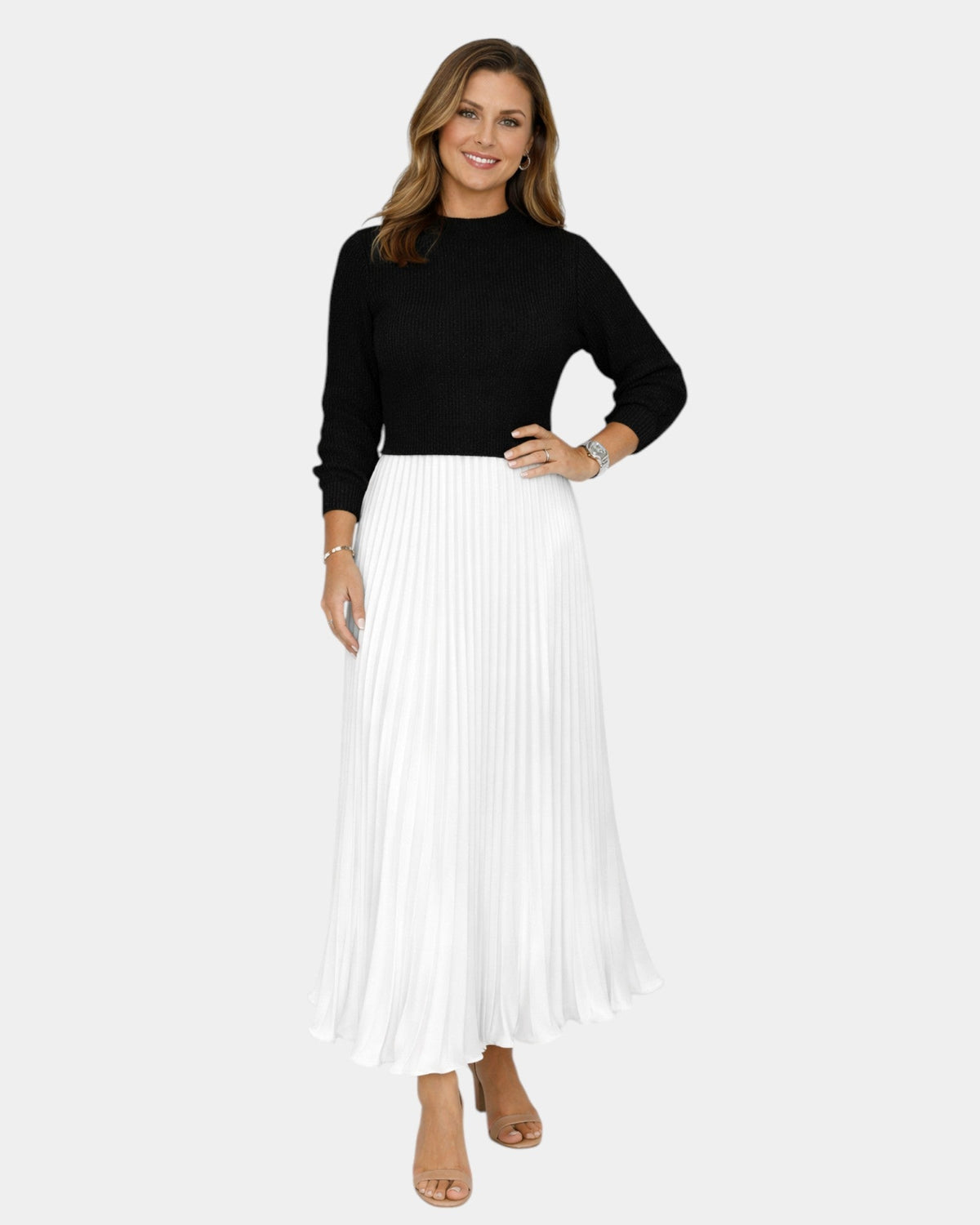 Béatris | Vestido efecto blusa