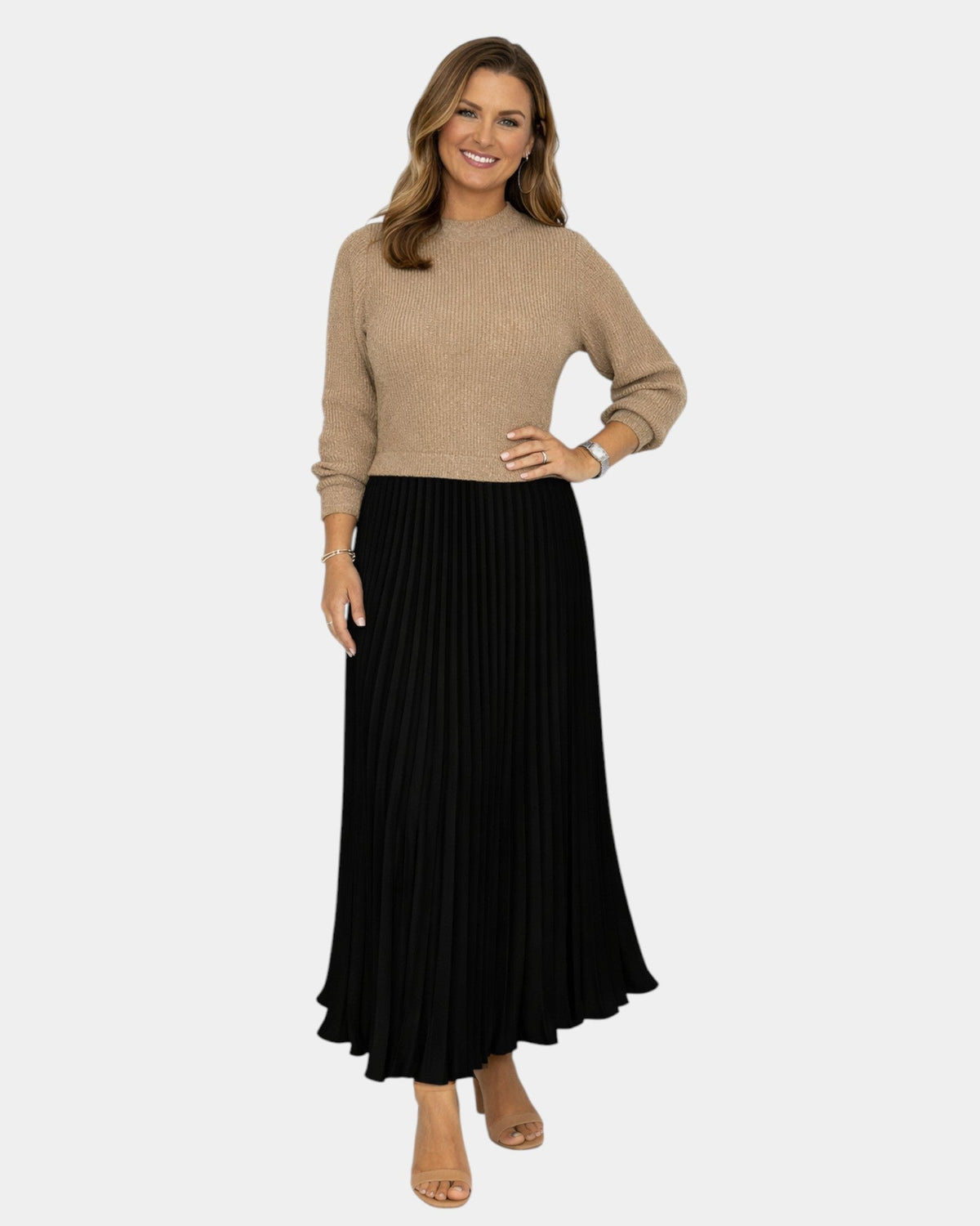 Béatris | Vestido efecto blusa
