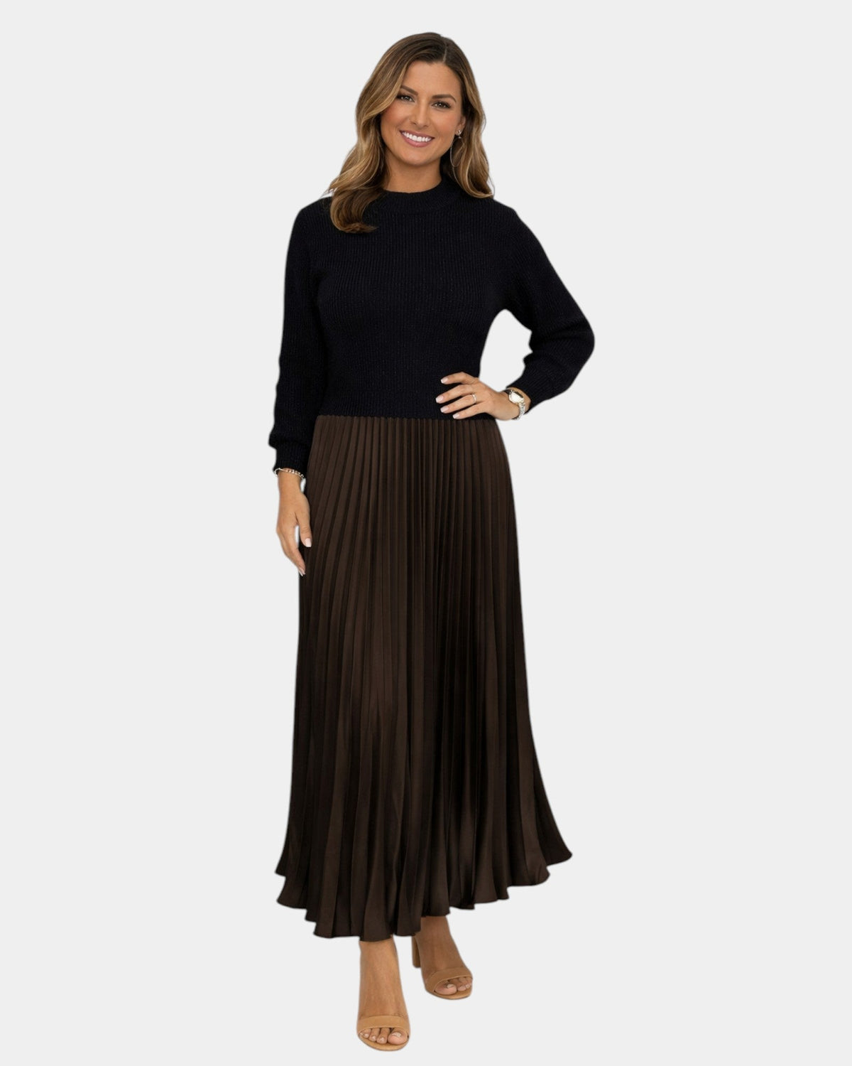Béatris | Vestido efecto blusa