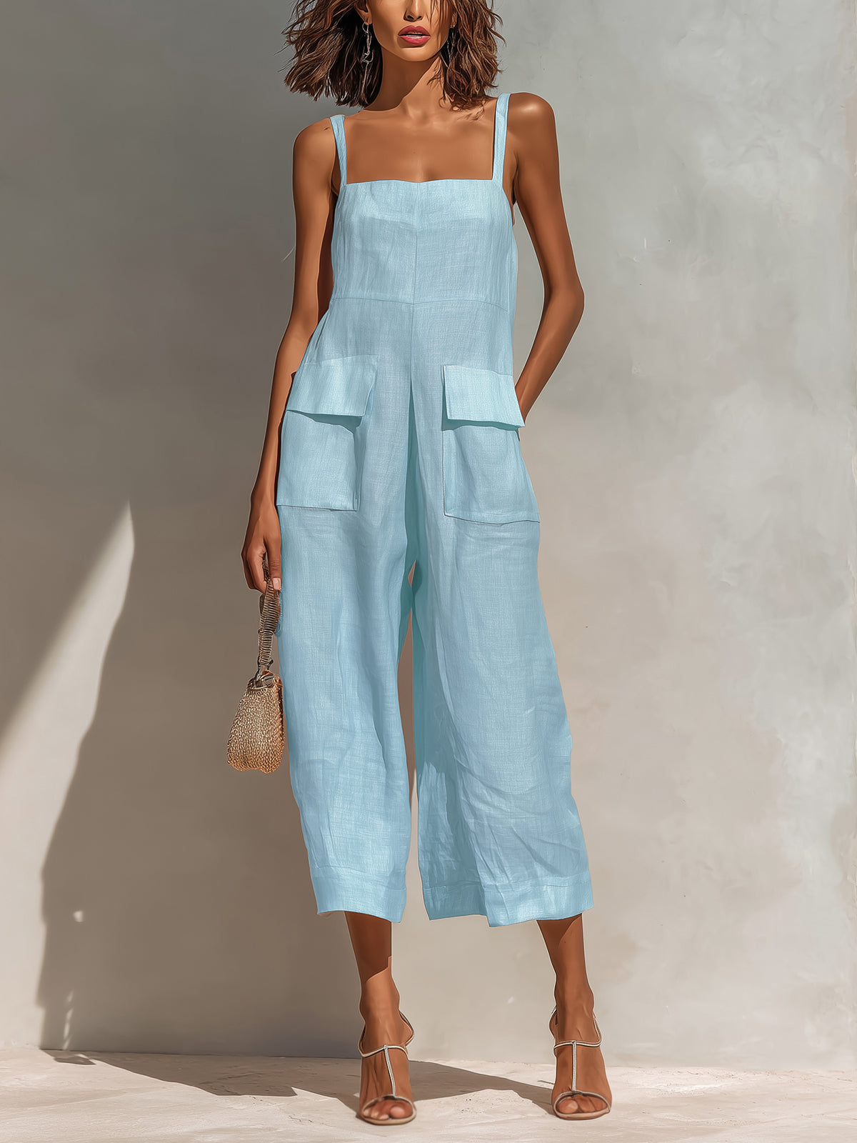 Léna | Combinaison elegante con tirantes finos y piernas anchas