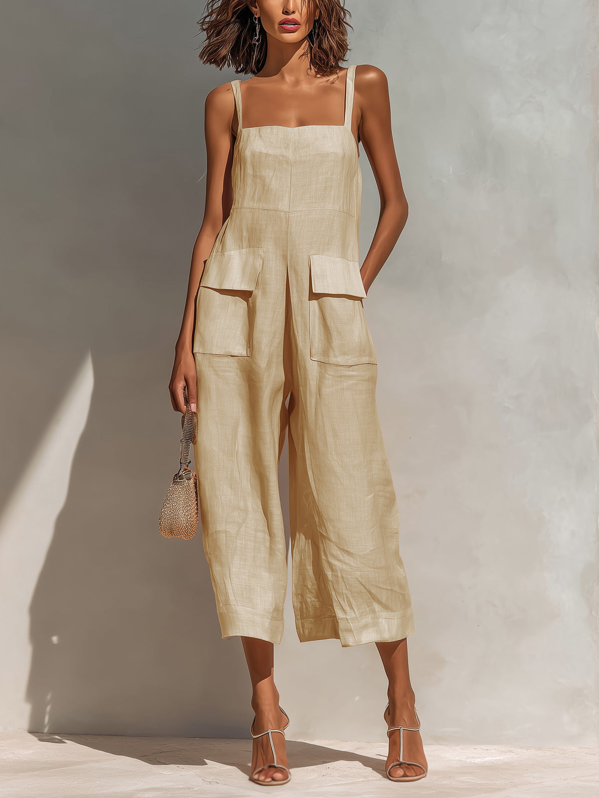 Léna | Combinaison elegante con tirantes finos y piernas anchas