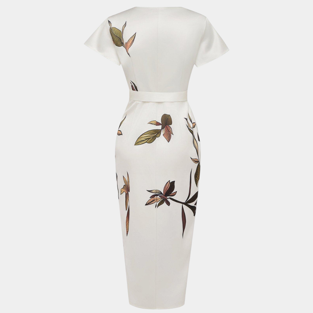 Agathe | Vestido cruzado elegante con estampado floral