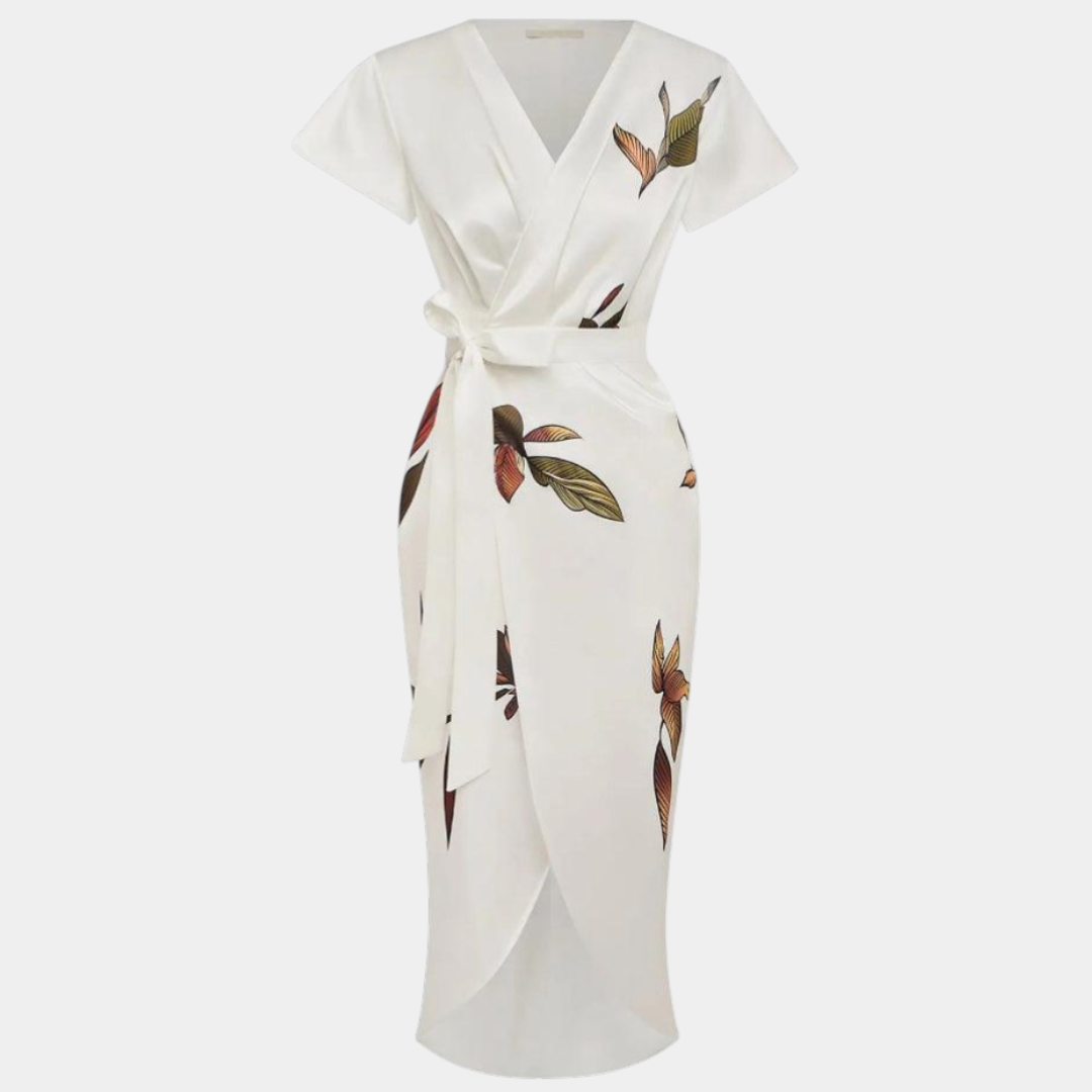 Agathe | Vestido cruzado elegante con estampado floral