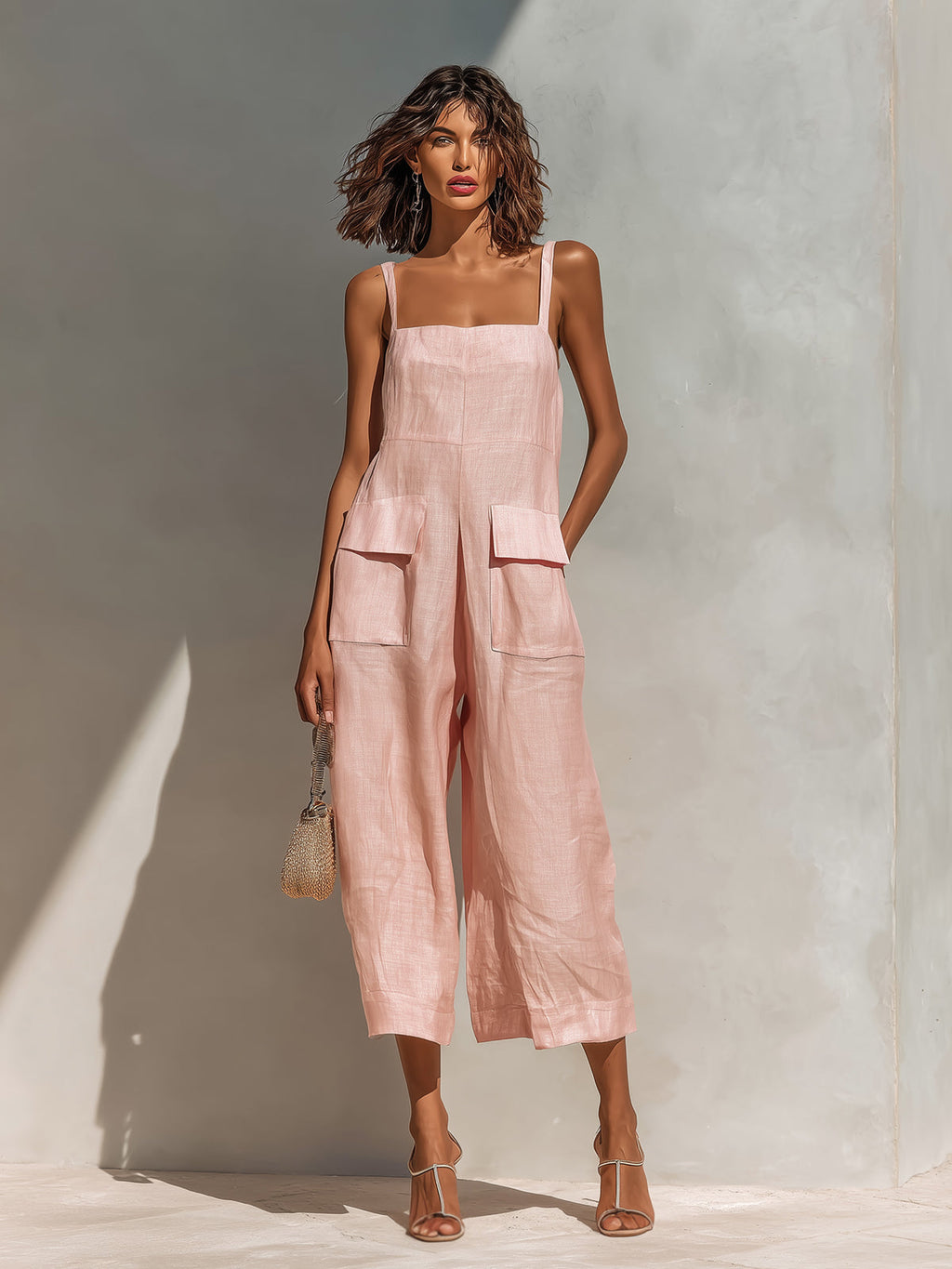 Léna | Combinaison elegante con tirantes finos y piernas anchas