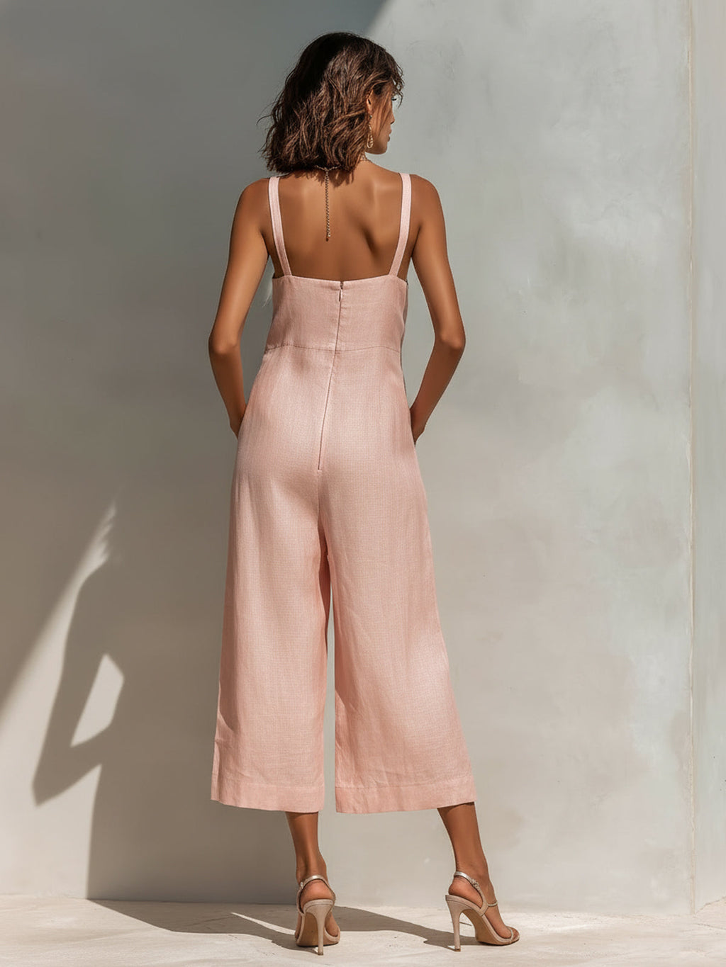 Léna | Combinaison elegante con tirantes finos y piernas anchas