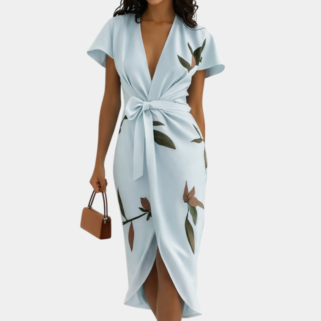 Agathe | Vestido cruzado elegante con estampado floral