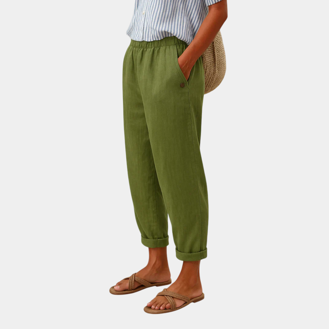 Florencia | Pantalón Confortable Efecto Lino