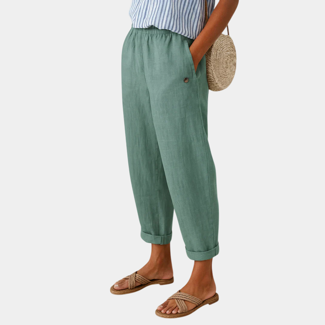 Florencia | Pantalón Confortable Efecto Lino
