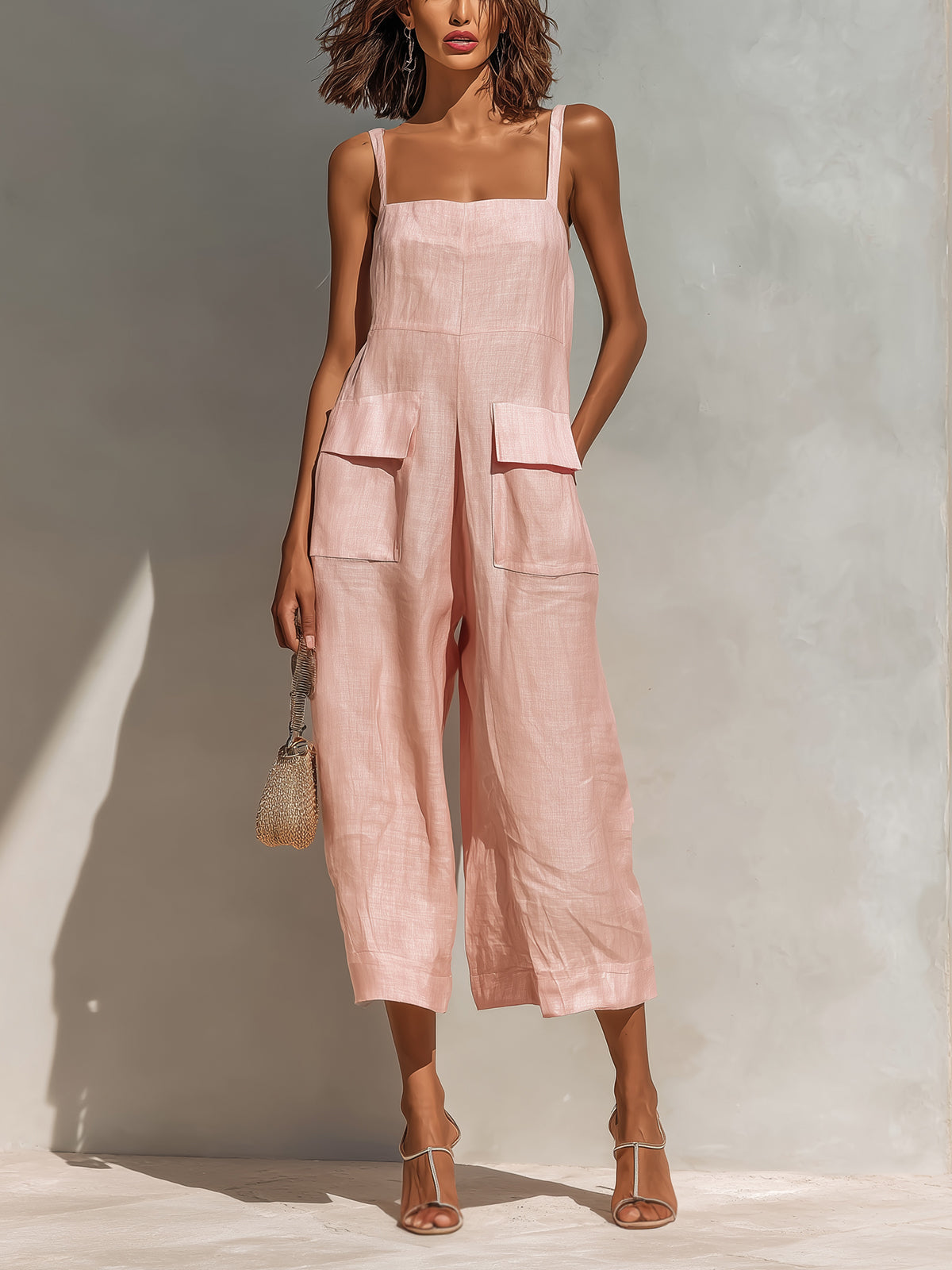 Léna | Combinaison elegante con tirantes finos y piernas anchas