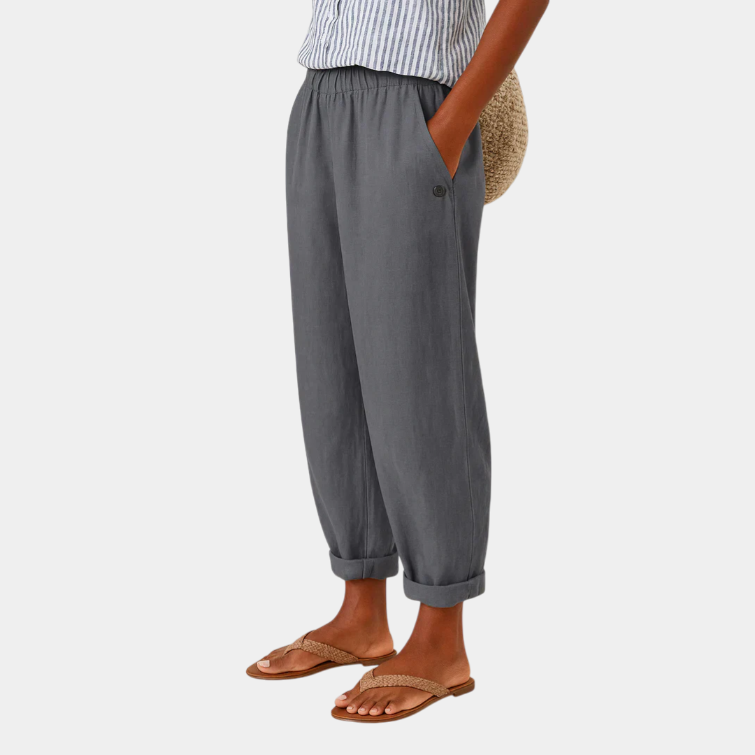 Florencia | Pantalón Confortable Efecto Lino