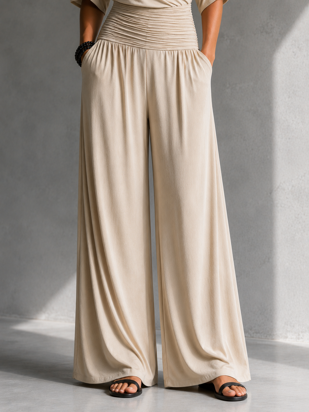 Aline | Mono Elegante Cruzado con Piernas Anchas