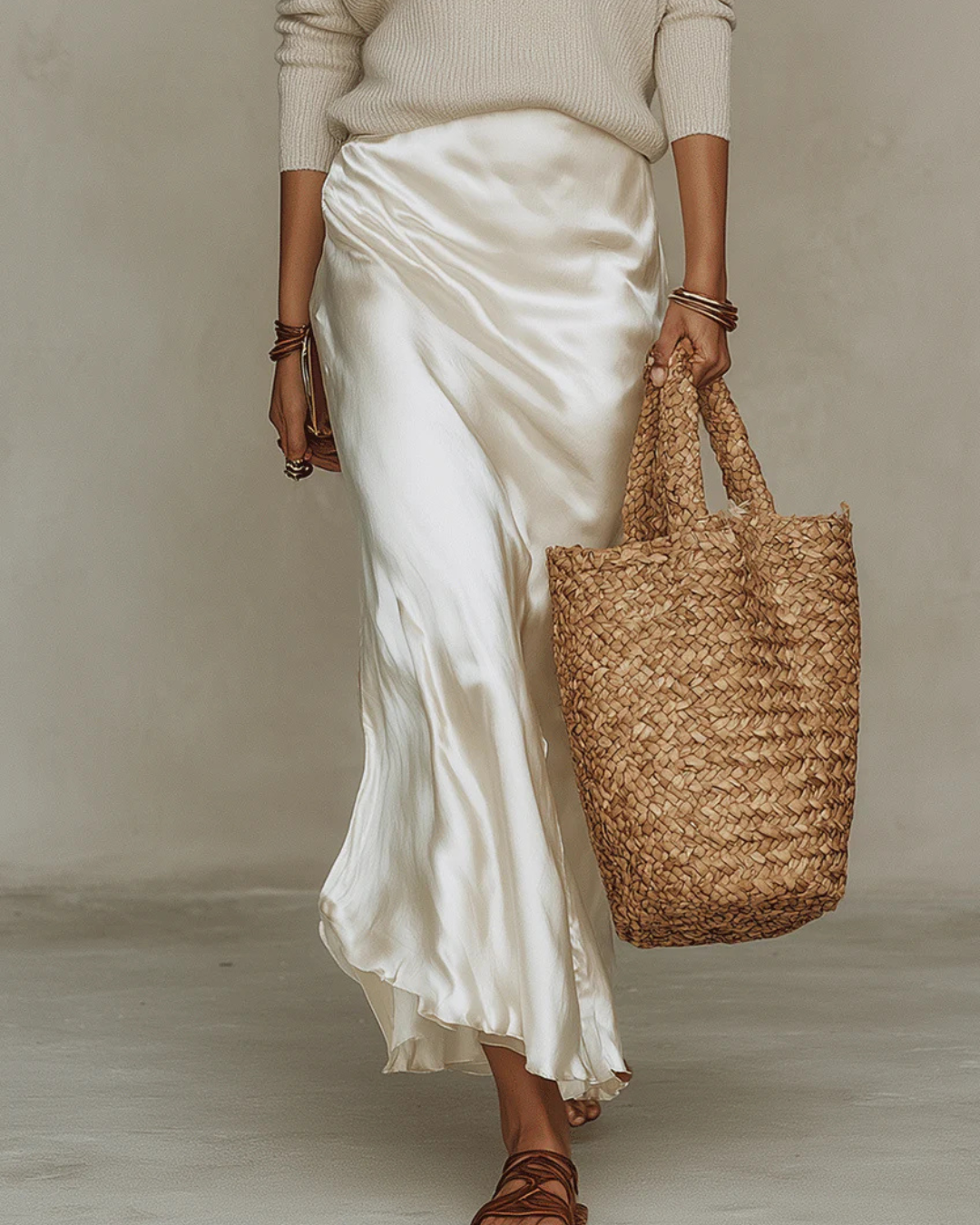 Anaïs™ | Vestido midi satinado elegante
