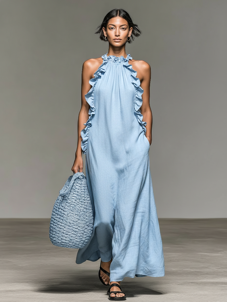 Gladys™ | Vestido maxi con bolsillos