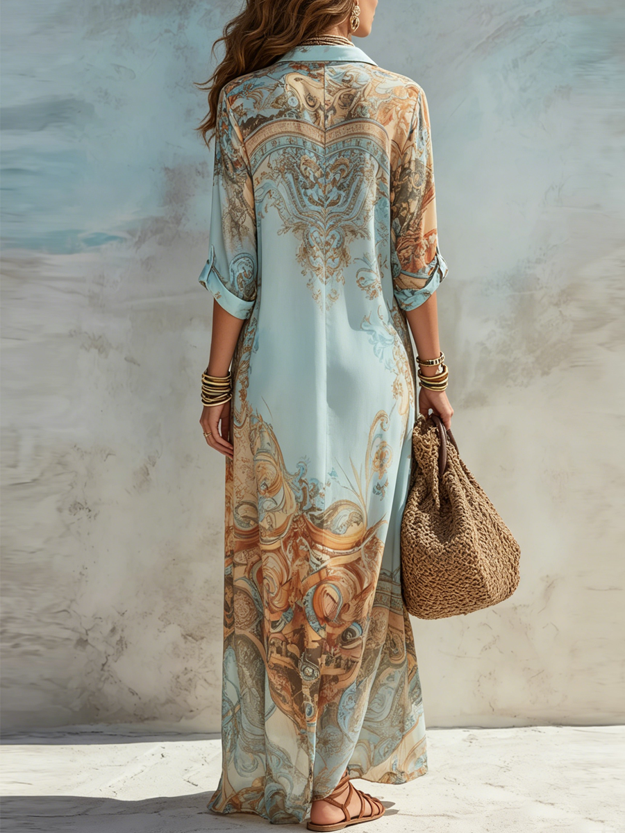Laure | Vestido Camisero Mediterráneo