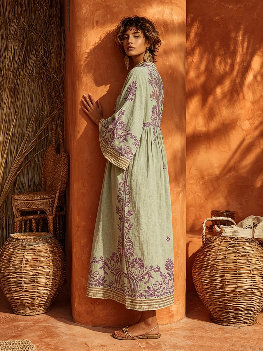 Célestine | El vestido bohemio bordado con encanto mediterráneo