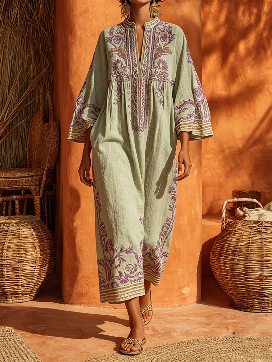 Célestine | El vestido bohemio bordado con encanto mediterráneo