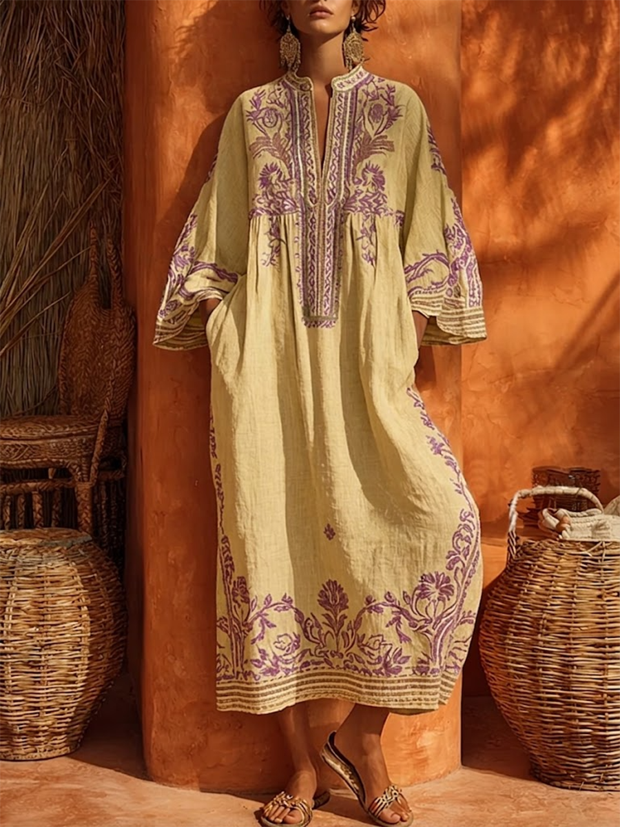 Célestine | El vestido bohemio bordado con encanto mediterráneo