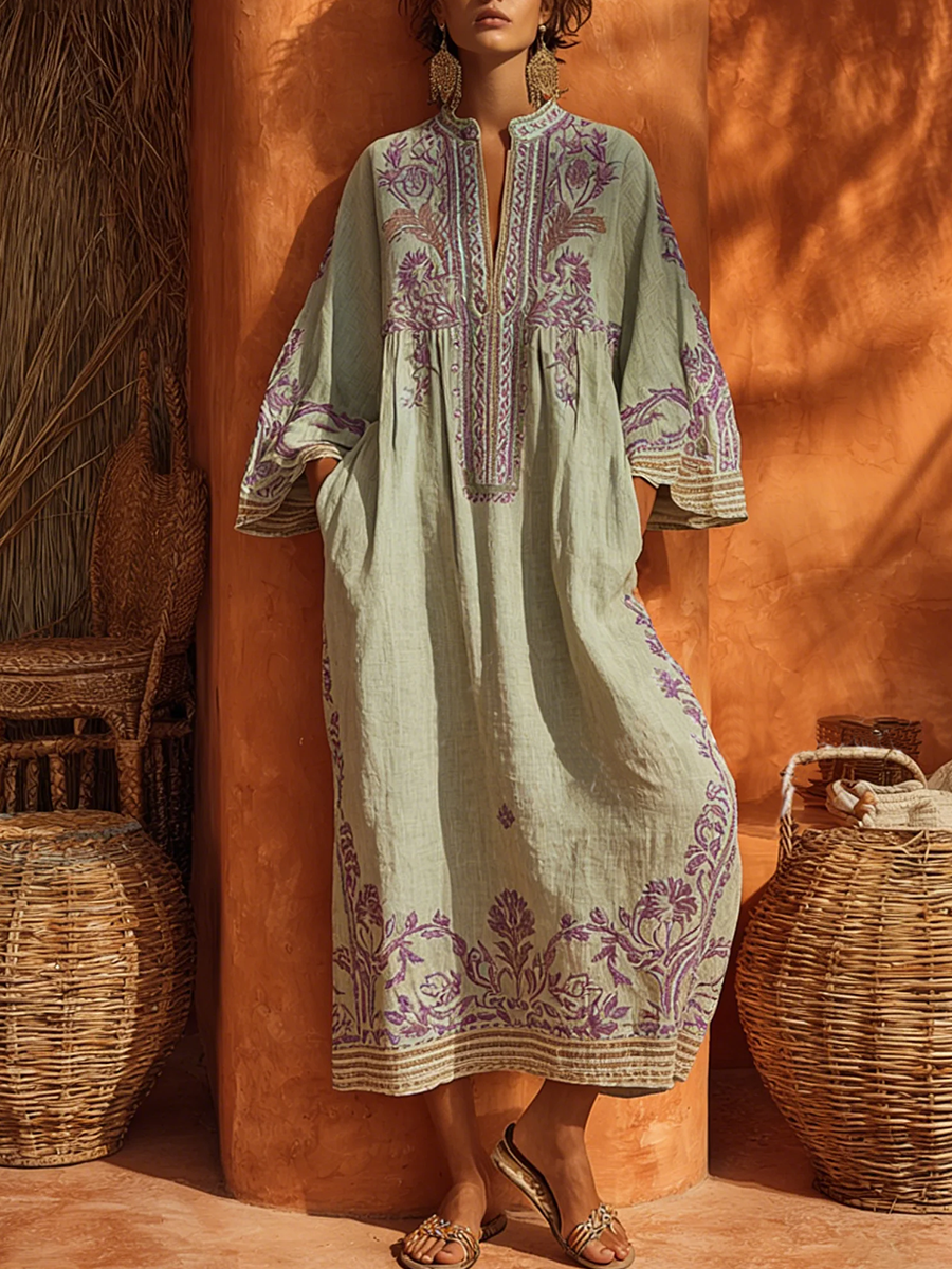 Célestine | El vestido bohemio bordado con encanto mediterráneo